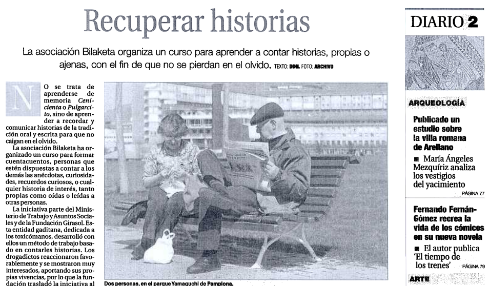 Recuperar historias. Diario de Navarra. 20/02/2004